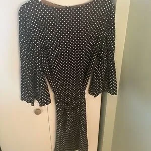 Michael Kors Dresses Michael Kors Navy Polka Dot Tie Front